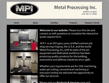 Tablet Screenshot of metal-processing.com